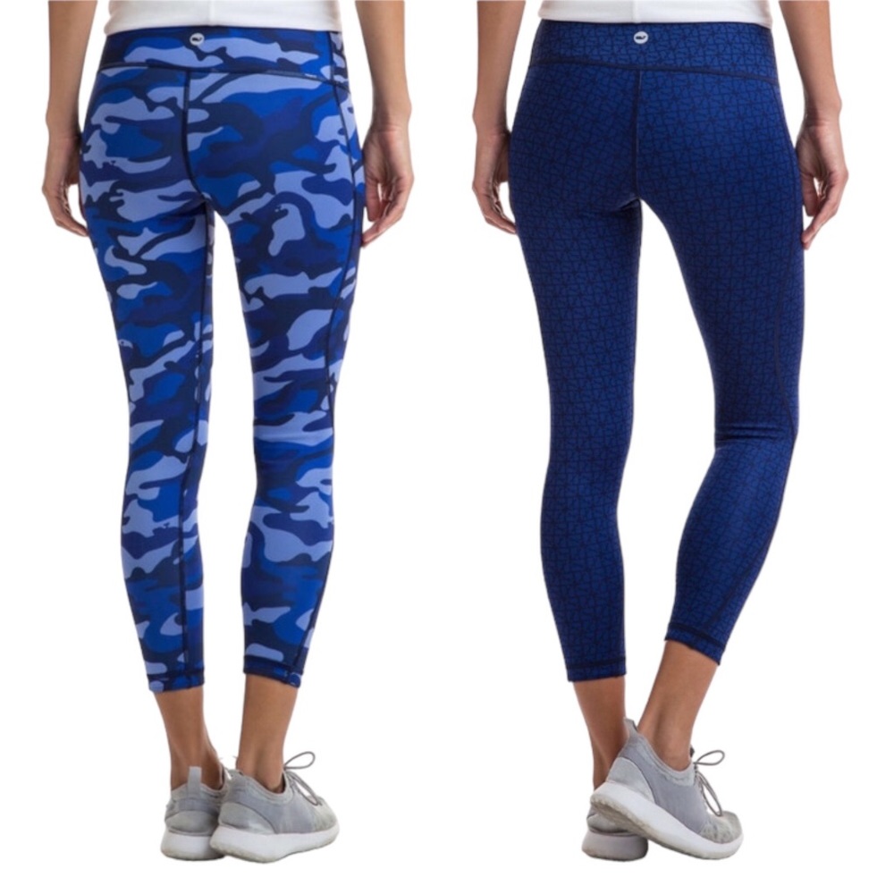VINEYARD VINES Performance Reversible Logo Whale Camo Leggings Women’s Small